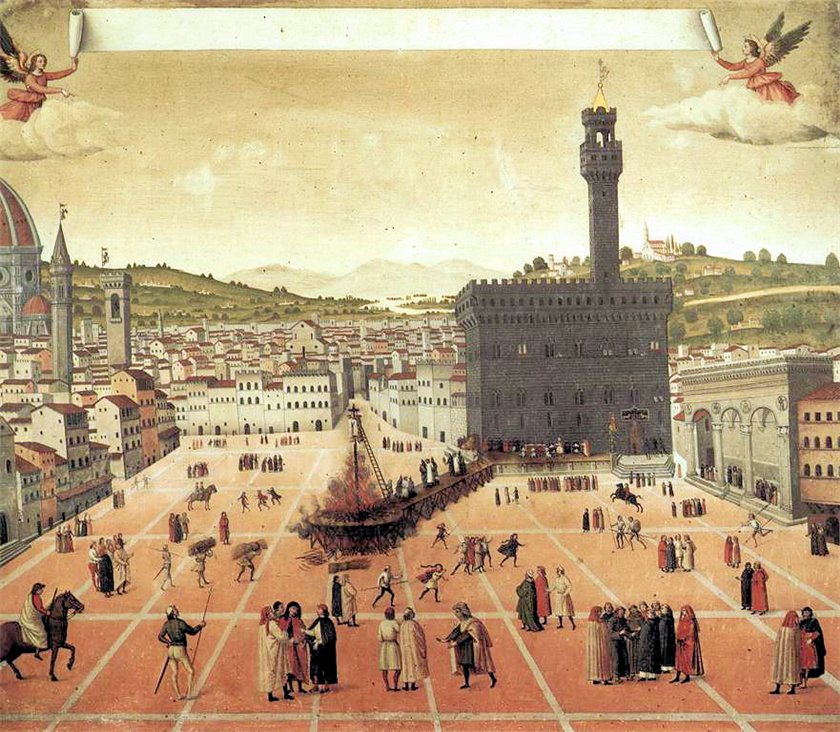 Anonymous Florentine Girolamo Savonarola Being Burnt At The Stake (1498)