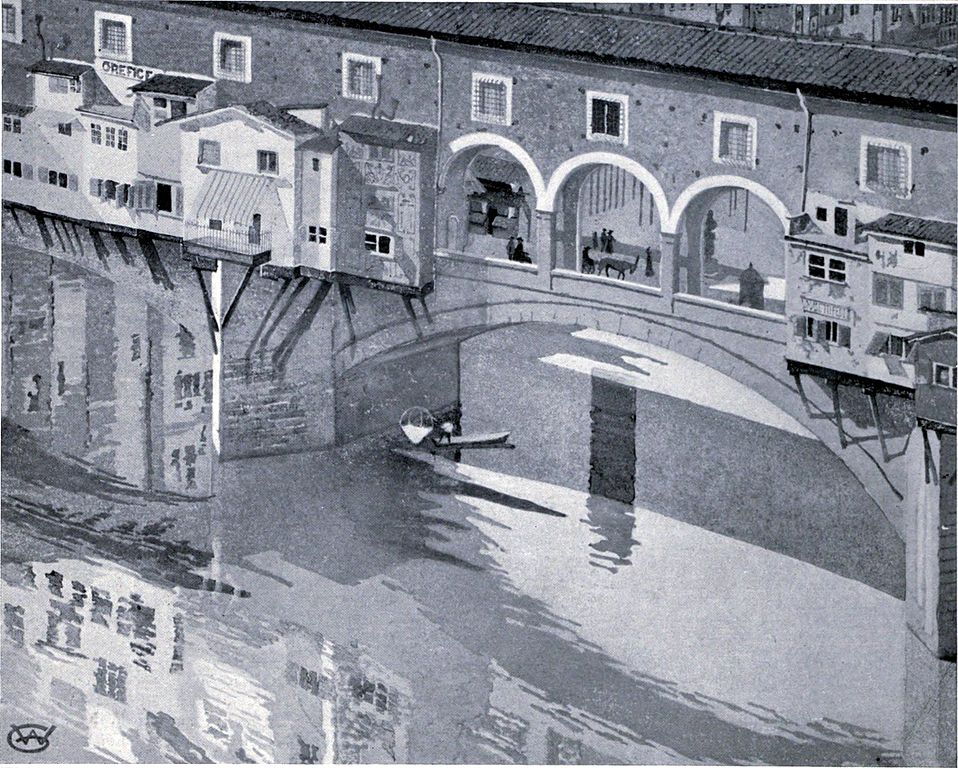 William Giles (1872-1939) - Ponte Vecchio In Florence (1920)