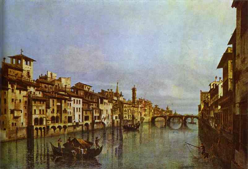 Bernardo Bellotto (Canaletto, 1721-1780) - Arno In Florence (1742)