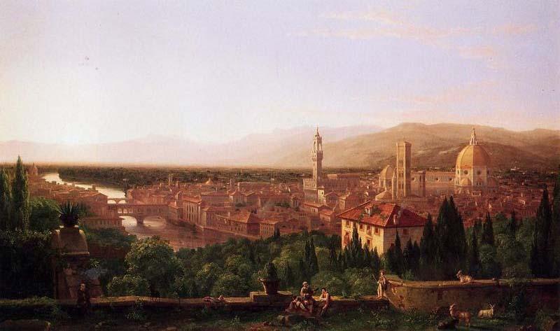 Thomas Cole (1801-1848) - View Of Florence From San Miniato (1837)